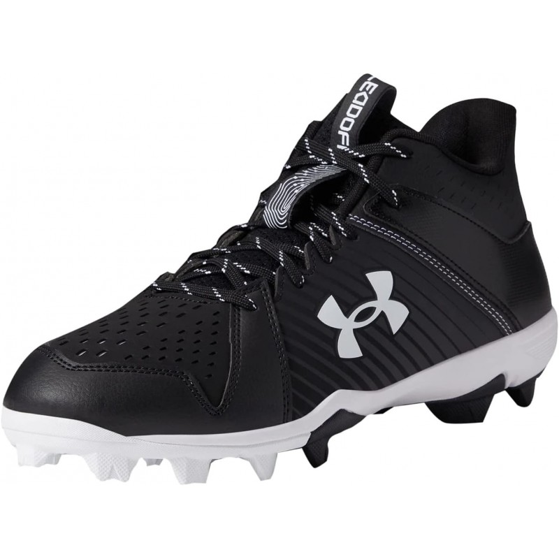 Chaussure de baseball à crampons moulés en caoutchouc Leadoff Mid pour hommes d'Under Armour