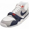 Chaussures de basket-ball Nike Air Trainer 1 pour homme, blanc/bleu marine/gris moyen