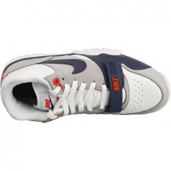 Chaussures de basket-ball Nike Air Trainer 1 pour homme, blanc/bleu marine/gris moyen