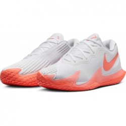 Chaussures de tennis pour terrain dur NikeCourt Zoom Vapor Cage 4 Rafa pour homme (DD1579-106, blanc/mangue brillante)