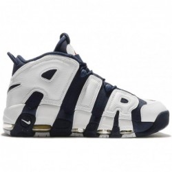 Nike Air More Uptempo (Olympic) Blanc/Or métallique-Rouge uni-Bleu marine