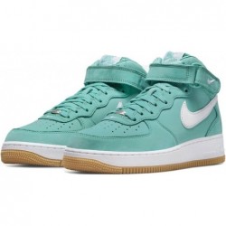 Chaussures Nike Air Force 1 Mid pour homme, bleu sarcelle délavé/blanc-gomme