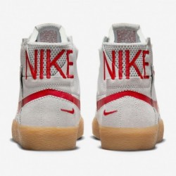 Chaussures de skate Nike SB Zoom Blazer Mid Premium (FD5113-100, Blanc sommet/Platine pur/Blanc sommet/Rouge université)