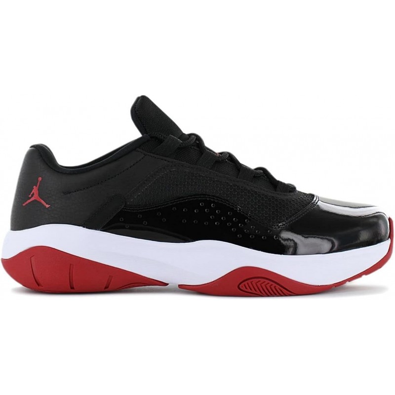 Nike Jordan 11 CMFT Low Bred pour homme Noir/Blanc-Rouge gym (DM0844 005)