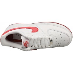 Baskets Nike Air Force 1 Low pour femme, blanc/rouge équipe/rouge dragon/adobe