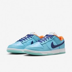 Chaussures Nike Dunk Low SE pour homme (HQ1538-416, bleu baltique/orange total/blanc/bleu royal profond)