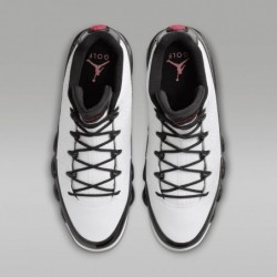 Chaussures de golf Air Jordan 9 G (FJ5934-100, blanc/noir/rouge véritable)