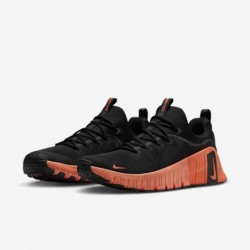 Chaussures d'entraînement Nike Free Metcon 6 pour homme (FJ7127-004, noir/hyper orange/hyper cramoisi)