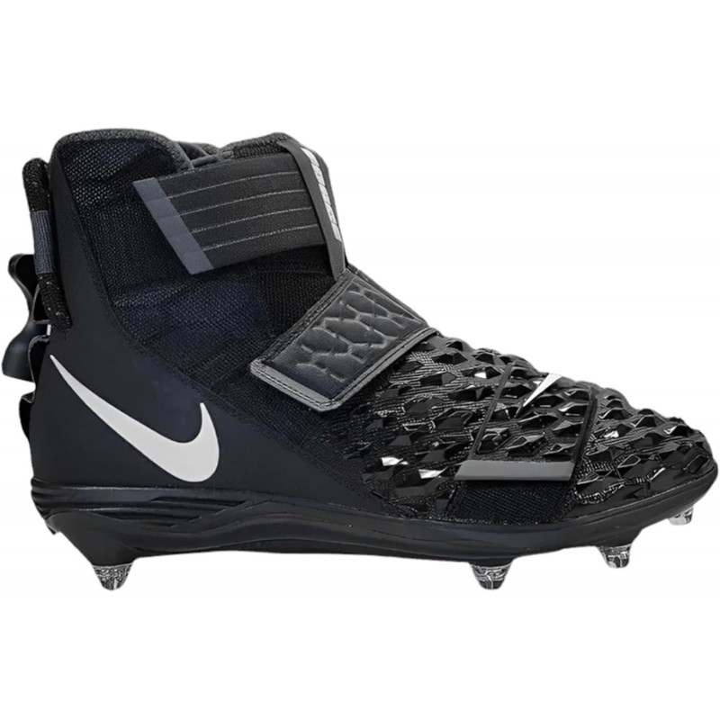 Chaussures de football à crampons amovibles Nike Force Savage Elite 2 D CI1710-001 pour homme Noir-Blanc