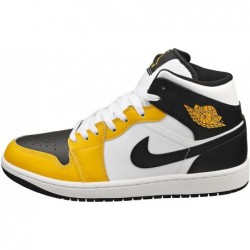 Air Jordan 1 Mid (DQ8426-701, Jaune Ocre/Blanc/Jaune Ocre/Noir)