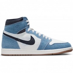 Jordan 1 Retro High OG Denim pour homme Blanc sommet/Obsidienne (FQ2947 100)