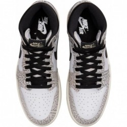 Chaussures NIKE Air Jordan 1 Retro High OG pour homme, gris tech/mousseline-noir-blanc